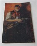 Old Vintage 1910's - AT BAY - Western Cowboy / Outlaw with Gun - POSTCARD