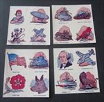 Lot of 16 Old Vintage 1940's TRANSFER DECALS - Patriotic / WWII / Airplane Tank