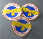 Lot of 3 Old Vintage - OPERATION DESERT STORM - America Supports You - PINS
