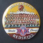 Old Vintage 1992  SUPER BOWL XXVI - Washington Redskins Champs - Pinback BUTTON