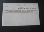 Old 1860's - AMERICAN COW Milking Machine BILLHEAD Document - South Royalton VT.