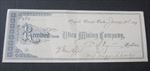 Old 1890's - UTICA GOLD MINING Co. - Receipt Document - ANGELS CAMP CA.
