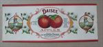 Old Vintage 1920's - DAISEE Apples - CAN LABEL - Herrman Co. - PATERSON N.J. 