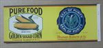 Old Vintage 1940's - PURE FOOD Sugar Corn CAN LABEL - Thomas Roberts - Phila. PA