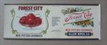 3Old Vintage 1920's - FOREST CITY - Red Cherries - CAN LABEL - Omaha NEB. 