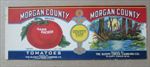 Old Vintage 1920's MORGAN COUNTY Tomato CAN LABEL - Sleepy Creek Canning - WVA. 