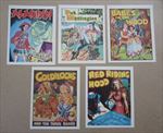 Lot of 5  Old Vintage 1930's - Pantomime Theatre - MINI POSTERS - 5"x6" 