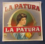  Old Antique - LA PATURA - Outer CIGAR LABEL - Meyer Patur - Chicago