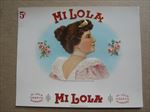  Old Antique - MI LOLA - Inner CIGAR LABEL - Milwaukee Wisconsin