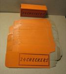  Lot of 25 Old Vintage 1950's CHECKERS Cardboard BOXES - EMPTY - ORANGE