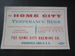 Old Antique c.1910 - HOME CITY - Temperance BEER - LABEL - Springfield OH. 