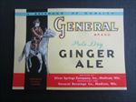  Lot of 50 Old Vintage - GENERAL Ginger Ale SODA LABELS - Madison WISC.