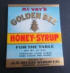  Lot of 50 Old Vintage McVay's GOLDEN BEE Honey Syrup LABELS Jackson AL