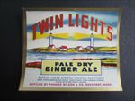  Lot of 50 Old Vintage TWIN LIGHTS Ginger Ale SODA LABELS - Large size