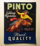  Lot of 50 Old Vintage - PINTO Vegetable LABELS - Western COWBOY Horse