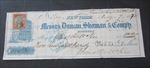 1872 - DUNCAN SHERMAN & Co. - New York - BANK CHECK  - Revenue Stamp