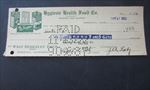 1922 - Hygenic Health Food Co. - BERKELEY CA. - BANK CHECK