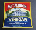  Lot of 25 Old Vintage 1930's - Mt. Vernon - VINEGAR LABELS - Gallon 