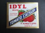  Lot of 25 Old Vintage 1930's IDYL Tomato CATUP LABELS - Covington KY.