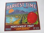 Old Vintage 1940's - HARVEST TIME - Apple Crate LABEL - C.F. Schaefer - Yakima