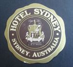  Old Vintage - HOTEL SYDNEY - Australia - LUGGAGE LABEL 