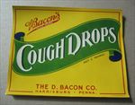  Lot of 50 Old Vintage - Bacon's - COUGH DROPS - LABELS - Harrisburg PA