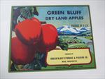 Old Vintage 1940's - GREEN BLUFF Dry Land - Apple Crate LABEL - Mead WASH.