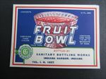  Lot of 50 Old Vintage - FRUIT BOWL - Soda LABELS - Indiana Harbor IND.