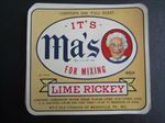  Lot of 50 Old Vintage 1940's MA'S Lime Rickey SODA LABELS - Meadville 