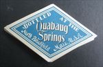  Lot of 50 Old Vintage 1910's - QUABAUG SPRINGS - Water LABELS - MASS. 