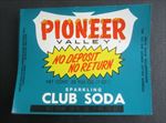 Lot of 100 Old Vintage PIONEER VALLEY - CLUB SODA LABELS - Northampton