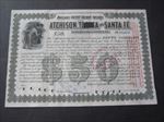 1895 Atchison Topeka SANTA FE Railroad $50 Income Gold BOND Scrip Certificate