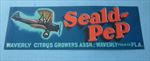 Old Vintage - SEALD PEP - Citrus - Strip LABEL - Waverly FLORIDAY - Airplane