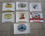 Lot of 7 Old Vintage 1920's-1940's - CIGAR BOX LABELS - Inner