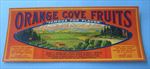 Old Vintage 1930's - ORANGE COVE FRUITS - LABEL - CA.