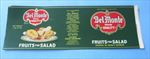 Old Vintage 1940's - DEL MONTE - Fruits  for Salad - CAN LABEL - San Francisco