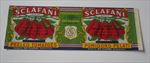 Old Vintage 1930's - SCLAFANI - Peeled Tomatoes - CAN LABEL - Stamford CONN.