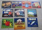 Lot of 10 Old Vintage 1940's - APPLE CRATE LABELS - Washington State