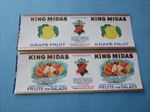 2 Old Vintage 1920's - KING MIDAS - CAN LABELS - Warren PA. - FRUIT