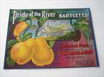 Old Vintage 1930's - PRIDE OF THE RIVER - PEAR - LABEL - Locke CA.