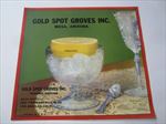 Old Vintage 1940's - GOLD SPOT GROVES - Grape Fruit LABEL - MESA AZ.