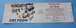 1950's - KALICO KAT - LABEL - CAT FOOD - Buffalo N.Y.