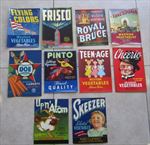 Lot of 10 Old Vintage 1940's - CALIFORNIA Vegetable CRATE LABELS