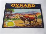 Old Vintage 1930's - OXNARD - Lemon LABEL - Ventura County CA.