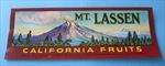 Old Vintage 1940's MT. LASSEN - California Fruits - LABEL - Hamilton City CA.