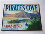 Old Vintage 1950's - PIRATE'S COVE - PEAR - LABEL - Finley CA.