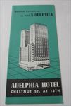 1940's - ADELPHIA HOTEL - Travel Brochure - Chestnut St. PHILADELPHIA PA.