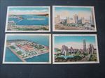 Lot of 4 - 1939 - Golden Gate International Expo - POSTCARDS