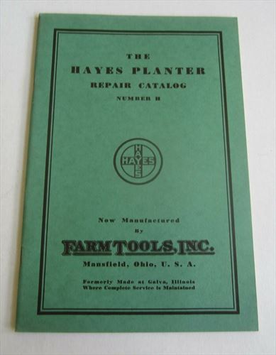 Old Vintage 1936 HAYES PLANTER - Agriculture CATALOG - Farm Tools - Mansfield OH