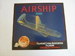 Old Vintage - AIRSHIP - Orange LABEL - Fillmore CA.